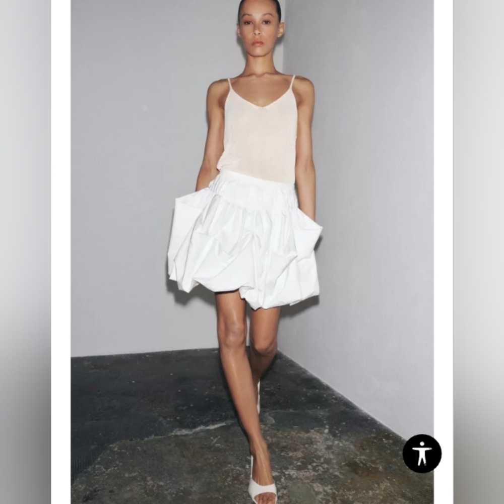 Zara ZW Collection Balloon Mini Skirt - Picture 2 of 6
